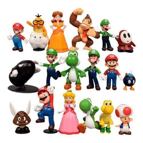 Imagem de Kit Lote De Bonecos Miniaturas Nintendo Super Mario Bros G4