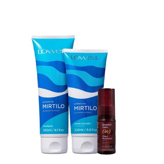 Imagem de Kit Lowell Extrato de Mirtilo Home Care Nutritivo (3 Produtos)