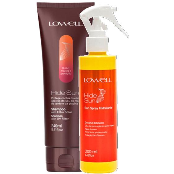 Imagem de Kit Lowell Hide Sun Shampoo 240ml + Spray Hidratante 200ml