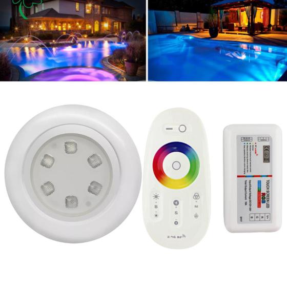 Kit Luminária Led 12V De Piscina RGB 9W Com Controladora (Módulo