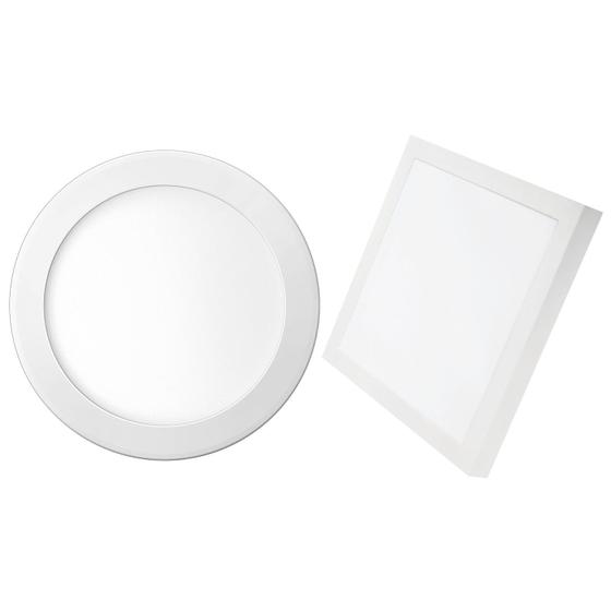 Kit Luminária Led De Teto 24W Embutir Redonda 6500K Bivolt Com Painel