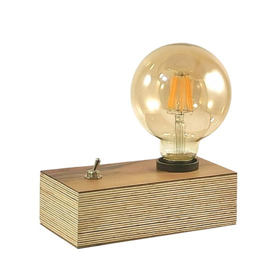 Kit Luminária retangular retrô luxo de madeira Brick Wood Lines Linha