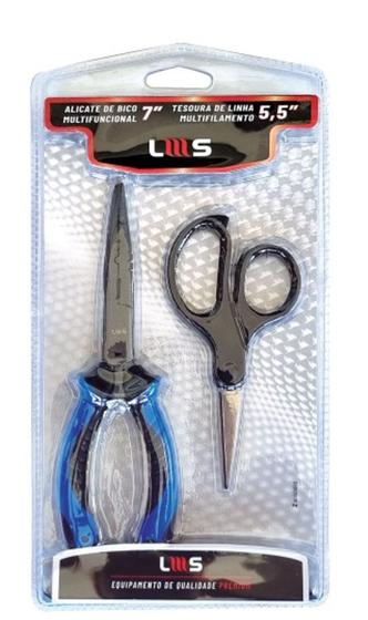 Imagem de Kit Lumis Alicate Multifuncional 17,8cm + Tesoura 14cm - Aço