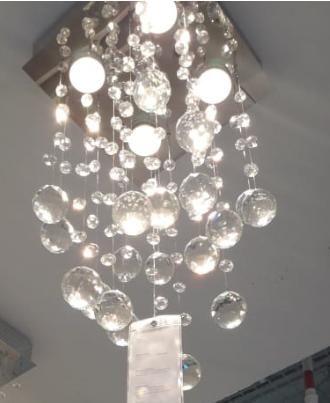 Imagem de kit lustre 1 lustre de cristal 4 luzes e 1 lustre de cristal 1 luz