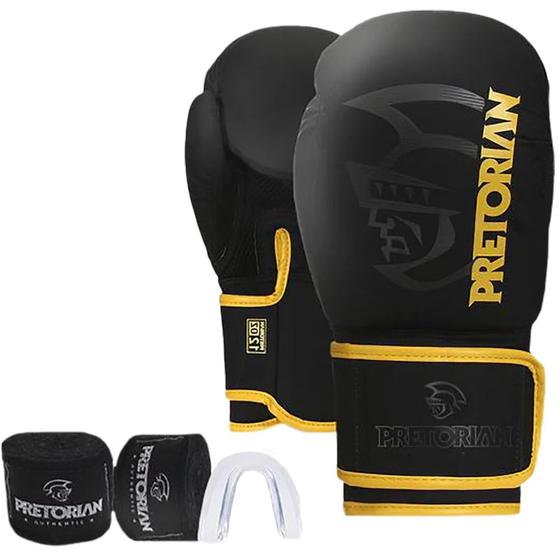 Imagem de Kit Luva Boxe Pretorian First FX2 Luva+Faixas+Protetor Bucal Unissex