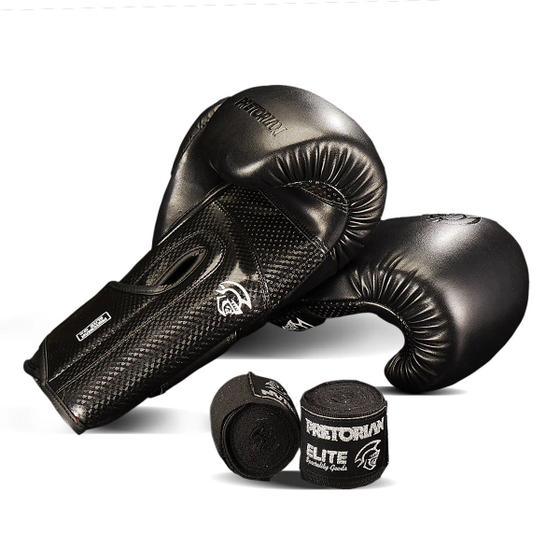 Imagem de Kit Luva De Boxe/Muay Thai Pretorian Elite Com Bandagens 3.5M