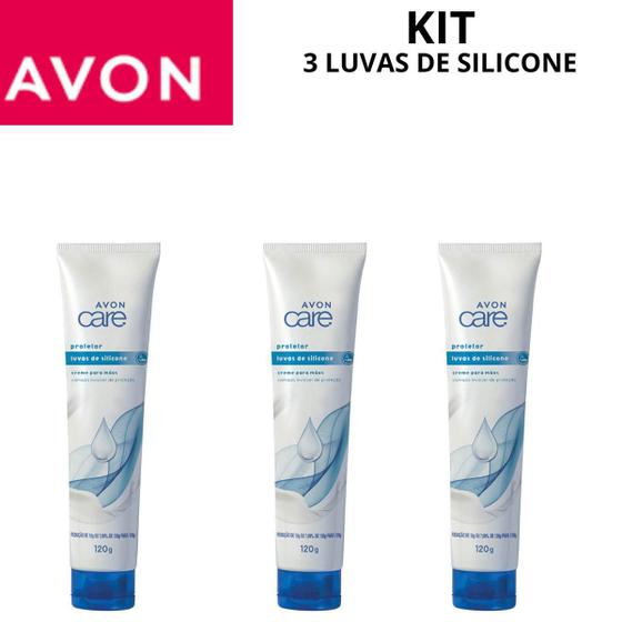 Imagem de Kit luva de silicone avon care 120g - 3 unidades