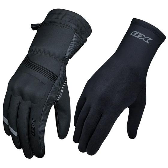 Imagem de Kit Luva X11 Dry Tech Cano Longo Impermeável + Luva X11 Thermic Proteção Frio Motociclista