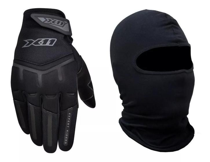 Imagem de Kit Luva X11 Fit X Masculina + Touca Ninja Balaclava Algodao TAMANHO:3G