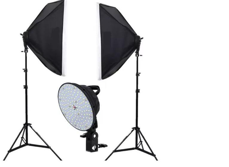 Kit Luz Continua Softbox 50x70 Luz De Led Easy bicolor Equifoto