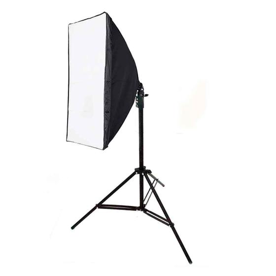 Kit Luz Contínua Softbox 50x70cm + Tripé 2m E27 Estúdio Menor preço em Kit Luz Contínua Softbox 50x70cm + Tripé 2m E27 Estúdio