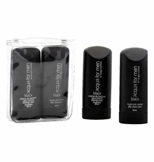 Imagem de Kit Lyon 1 Black Acqua For Men Creme de Barbear 80ml e Loção Pós Barba 80ml Acqua Lounge