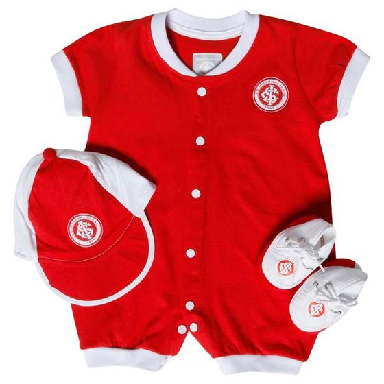 Imagem de Kit Macacão Bebê Internacional 3 Peças Oficial