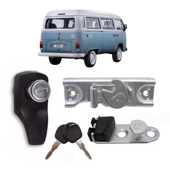 Imagem de Kit Maçaneta Fechadura Batente Tampa Traseira Superior Kombi Carat