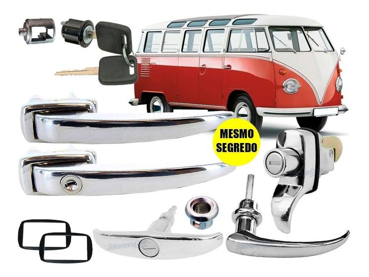Kit Maçanetas Externas Kombi Corujinha Completo Cromada - SHALOMCAR ...