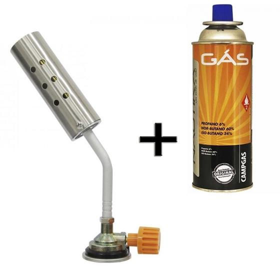 Kit Macarico Portatil Maxtop com Regulagem + 1 Refil de Gas Nauitka Nautika Menor preço em Kit Macarico Portatil Maxtop com Regulagem + 1 Refil de Gas Nauitka Nautika