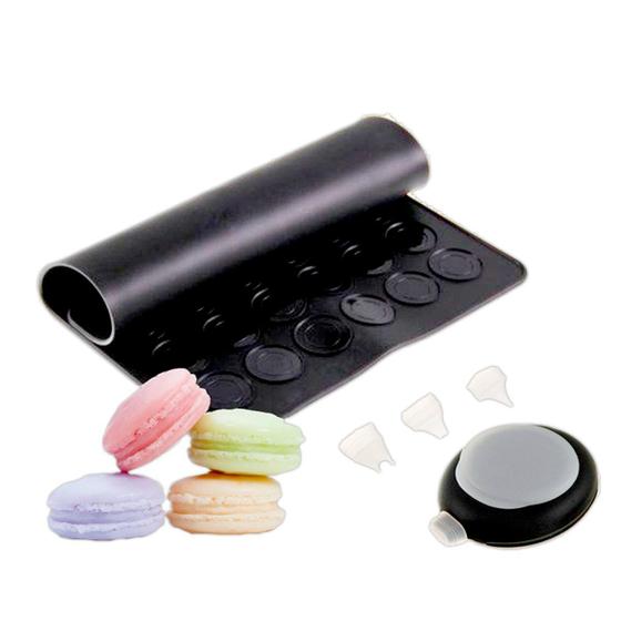 Imagem de Kit Macaron Tapete Molde De Silicone 48 Cav Com Dosador