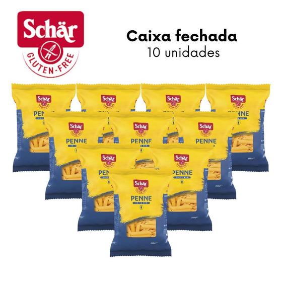 Imagem de KIT Macarrão penne Dr. Schar 250g - Caixa com 10 unidades