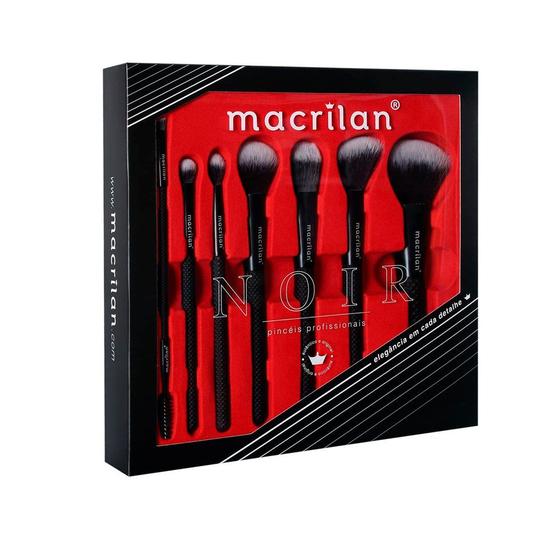 Imagem de Kit Macrilan Noir 7 Pinceis Ref ED009
