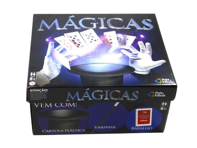 Imagem de Kit Magica Infantil 30 Magicas Com Varinha+Cartola+Coelho