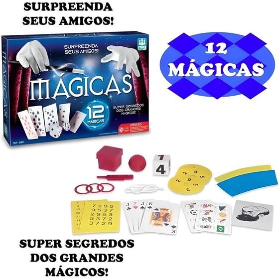 Imagem de Kit Mágicas Brinquedo Infantil Com 12 Truques Para Crianças Show De Mágica