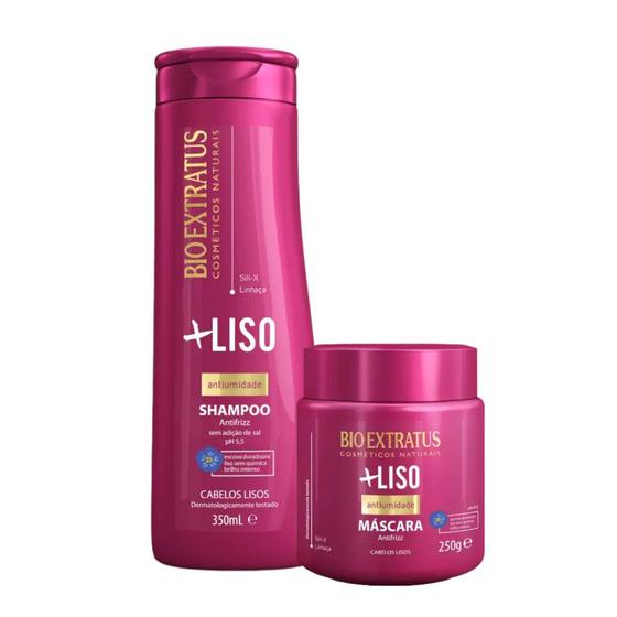 Imagem de Kit Mais Liso 1 Shampoo 350ml 1 máscara 250ml BioExtratus