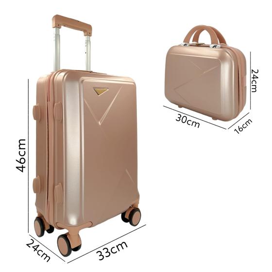 Kit Mala de Bordo 10 kg Mala de Viagem + Frasqueira viagem Menor preço em Kit Mala de Bordo 10 kg Mala de Viagem + Frasqueira viagem