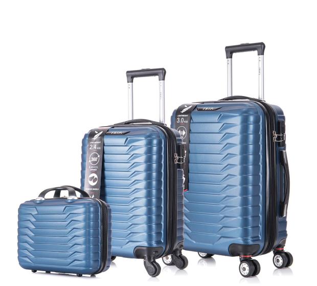 Kit Mala de Viagem PP e P Rígida de Fibra 360 + Frasqueira - TRIP ...