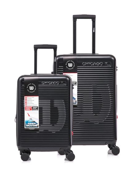 Imagem de Kit Mala de Viagem WILSON Média 23kg + Bordo 10kg com Expansor e Cadeado- PRETO