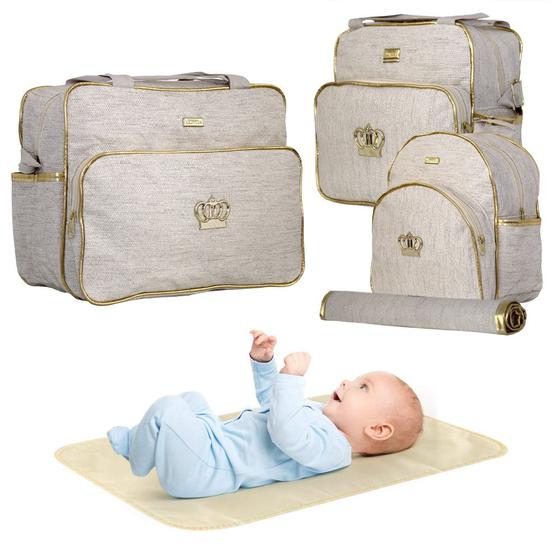 Kit Mala Mochila Saida Maternidade Bebe Menina Menino Luxo Menor preço em Kit Mala Mochila Saida Maternidade Bebe Menina Menino Luxo