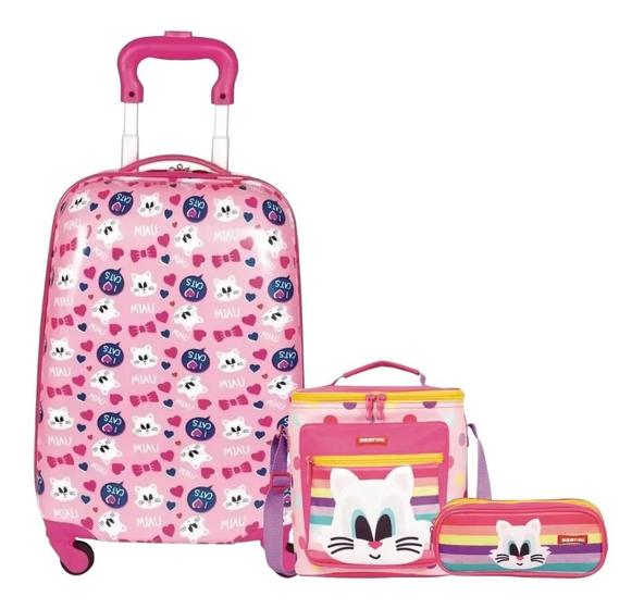 Imagem de Kit malinha kids cat 360 sestini lancheira especial