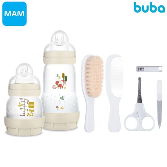 Imagem de Kit Mamadeira Mam Anticólica + Kit Cuidados Buba Naturais