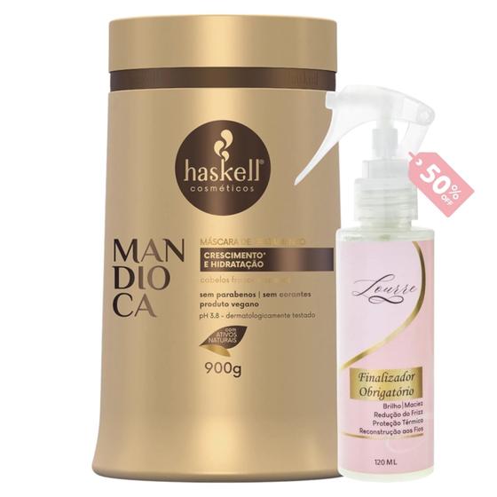 Imagem de Kit Mandioca Máscara 900ml + Finalizador Obrigatório Lourre 120ml