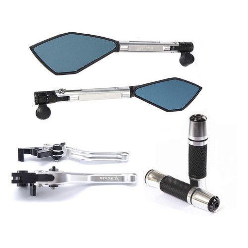 Imagem de Kit Manete Manopla Retrovisor Yzf R3 R-3 Mt03 Mt-03