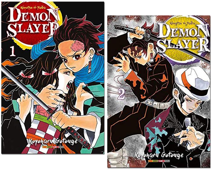 Kit Mangá Demon Slayer Kimetsu No Yaiba Vol 1 + Vol 2 - Panini
