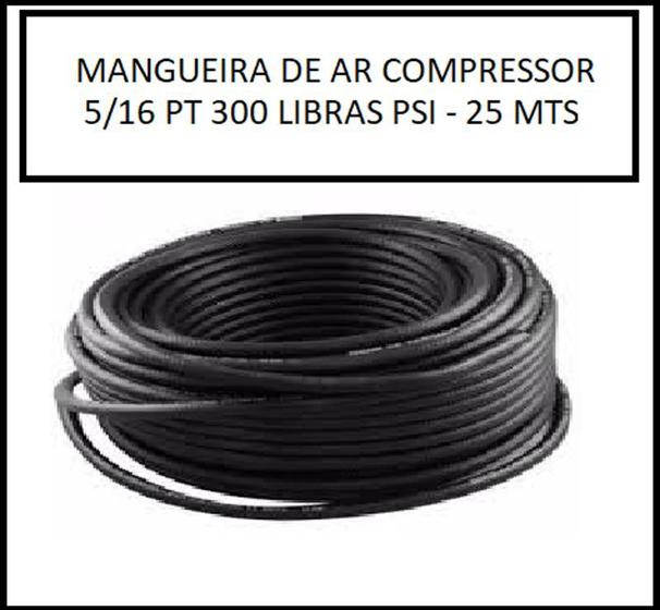 Imagem de Kit Mangueira De ar Para Compressor 5/16 - 300 Psi 20 Bar 25 Mts