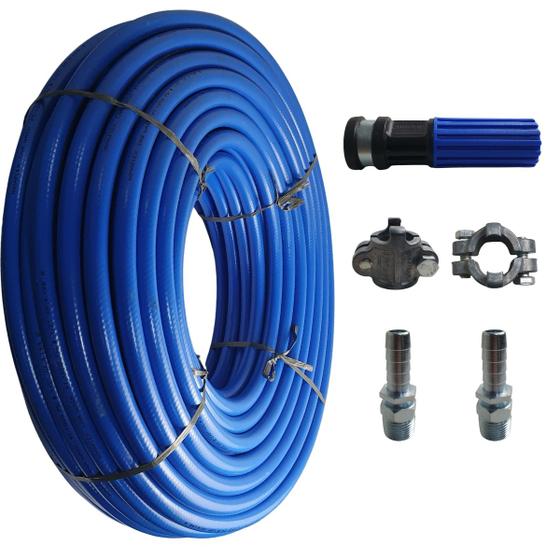Imagem de Kit Mangueira Lava Auto Alta Pressão 1000 PSI 1/2" - 20 Metros Lavagem Automotiva Profissional Limpeza de Veículos