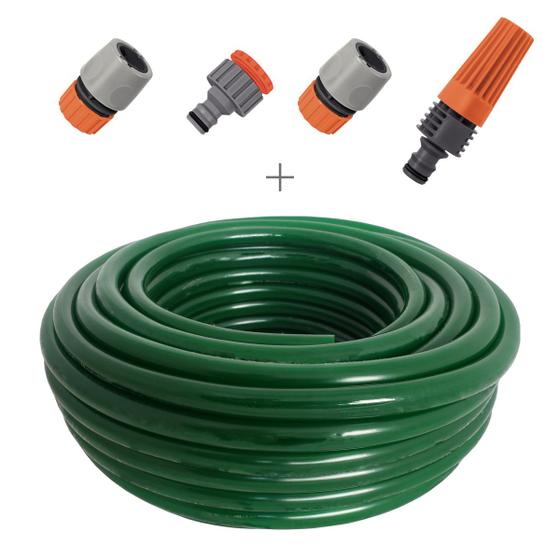 Kit mangueira siliconada resistente ao sol para jardim verde 20m com ...