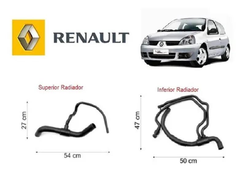 Imagem de Kit Mangueira Superior Inferior Renault Clio 1.0 16v