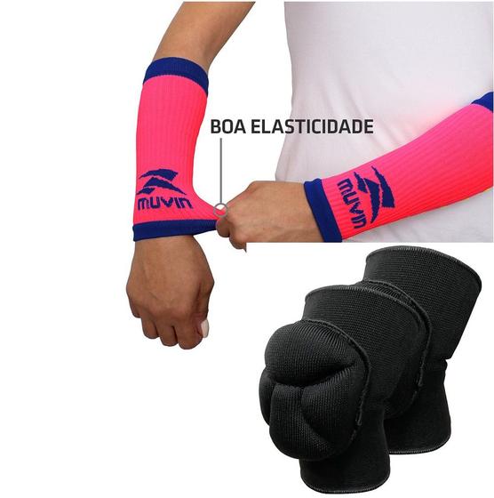 Imagem de Kit Manguito Volei + Joelheira Acolchoada - Joelheira elástica para volei