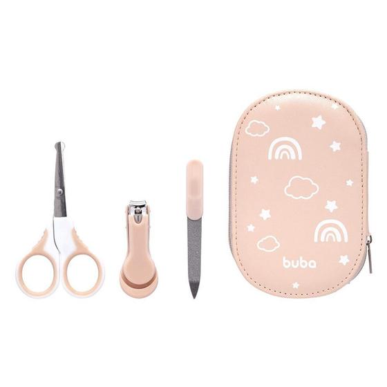 Imagem de Kit Manicure Com Estojo Higiene Bebê Rosa Buba