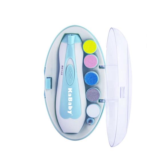 Imagem de Kit Manicure Eletrico Portátil Para Bebês e Adultos Com 5 Lixas e 1 Polidor KaBaby