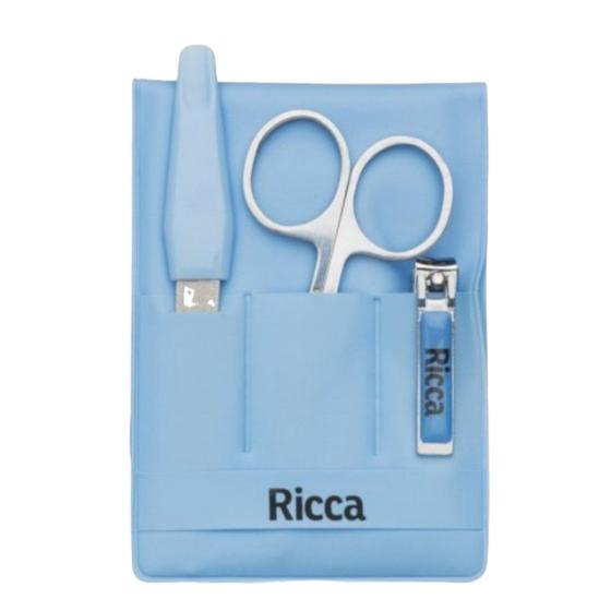 Imagem de Kit Manicure Infantil Baby Ricca Azul