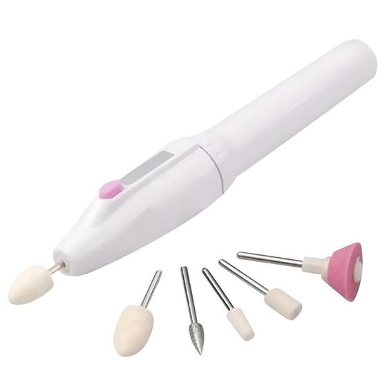 Kit Manicure Lixadeira Eletrica De Unha Aparelho Lixador Para Lixar ...