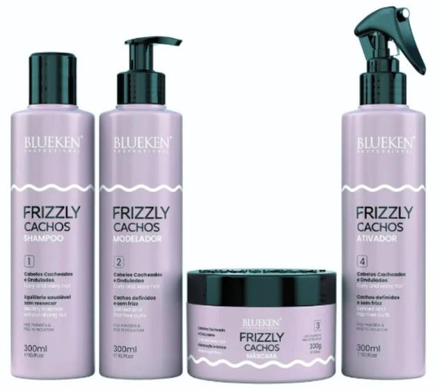 Imagem de Kit Manutenção FrizzLy Cachos Blueken 300ml