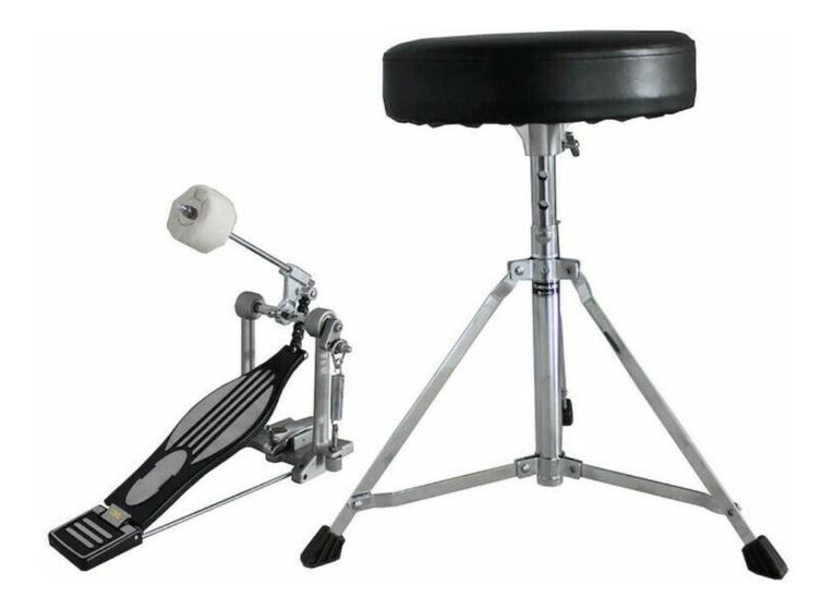 Imagem de Kit Mapex Banco  Redondo T400 + Pedal De Bateria Mapex P200