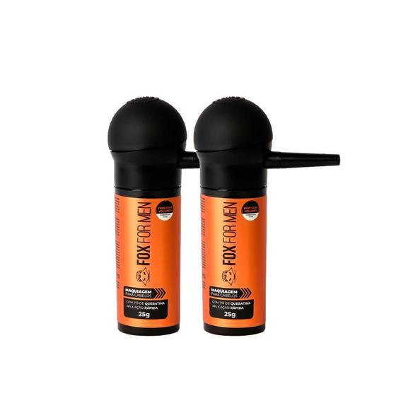 Imagem de Kit maquiagem capilar castanho com aplicador - fox for men