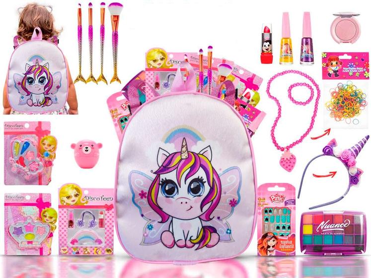 Imagem de Kit Maquiagem Infantil Com Mochila Completo BZ135 