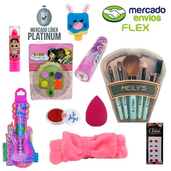 Maquiagem Kids Cosméticos Brinquedos Meninas Maquiagem Kits Crianças  Brinquedos Kits de Beleza Presentes de Aniversário para 3 4 5 meninas de 6  anos de idade adequadas para jogos de rpg, princesa