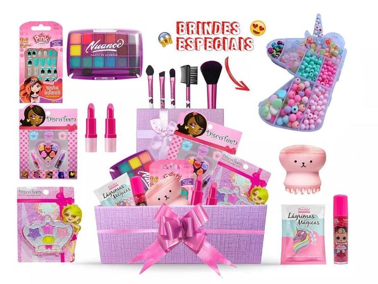 Imagem de Kit Maquiagem Infantil Presente Menina Criança Linda Bz137